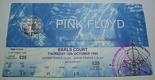 Pink floyd full ticket stub - ticket,