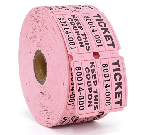 Pink raffle tickets - raffle,