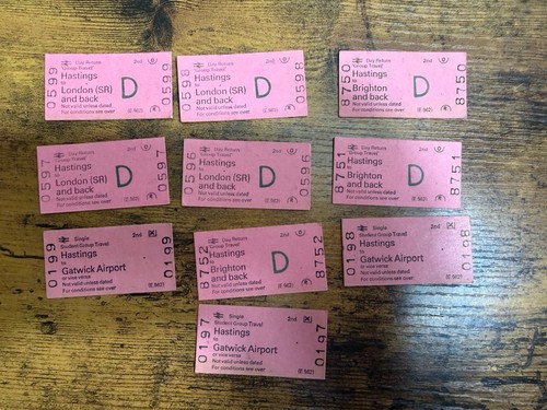 Vintage british rail pink card - british,