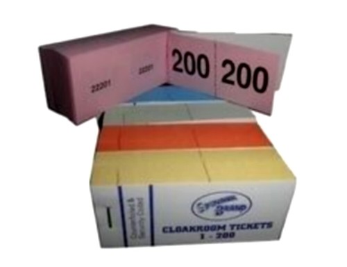Raffle cloakroom tickets - raffle,,