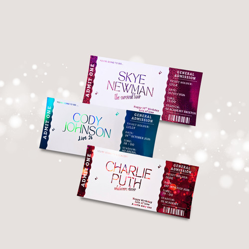 Personalised concert ticket - personalised,