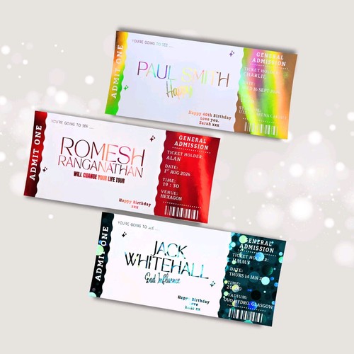 Personalised event ticket - personalised,