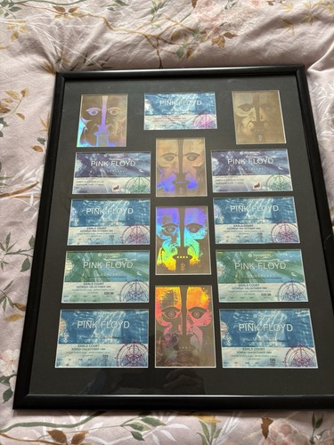 Pink floyd framed used tickets - framed,