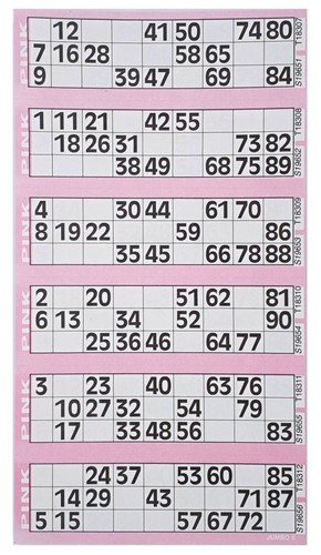 Bingo tickets 300 to - 6, view