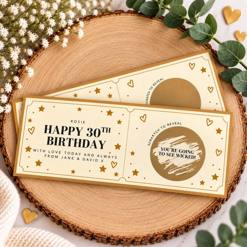 Personalised scratch reveal - to,