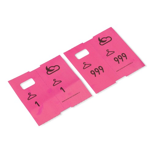 Pre printed pink - pink, cloakroom