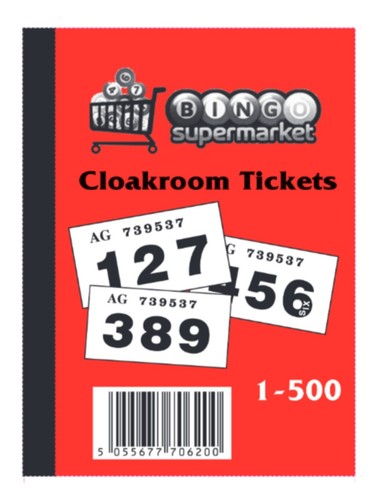 Raffle cloakroom tickets - tickets, white