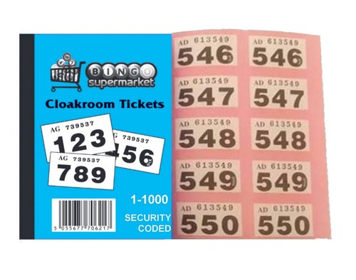 Raffle cloakroom tickets 1000 - raffle,