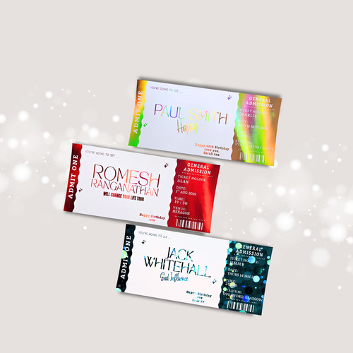 Personalised event ticket - event,