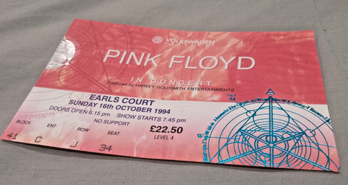 Pink floyd used - ticket, earls