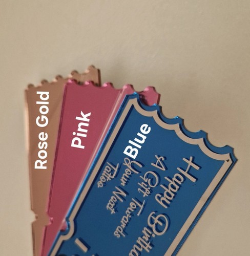 Personalised acrylic tickets - acrylic,