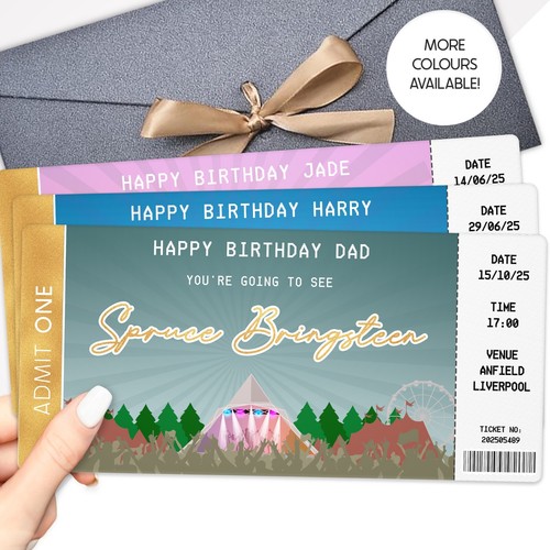 Personalised concert ticket - personalised,